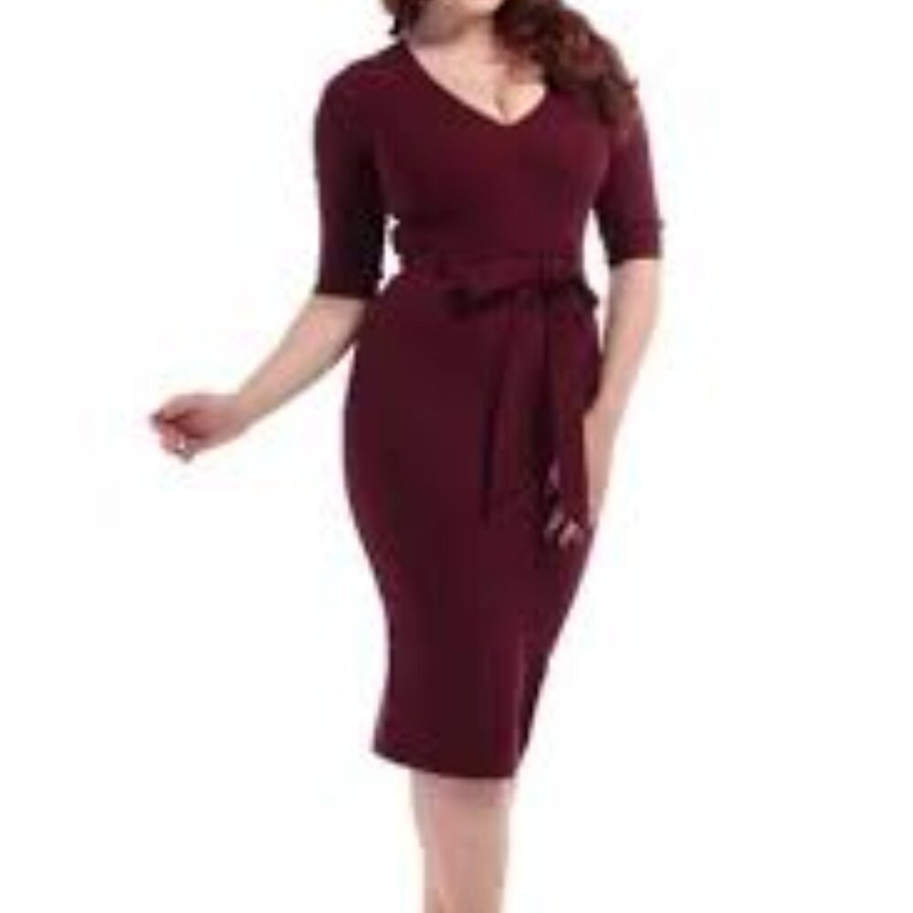 Collectif Meadow pencil dress, Black, Size XS/UK 8, BNWT - Picture 5 of 5